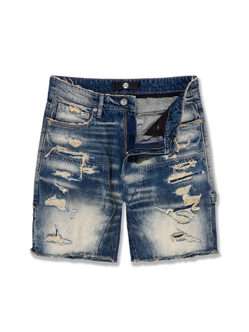 Jordan Craig Men's Distressed Denim Shorts - Faded Blue